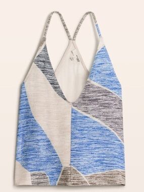Aritzia Wilfred Rare Blue Geometric Print Cami Top